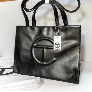 NWT Black Telfar shopping bag in black